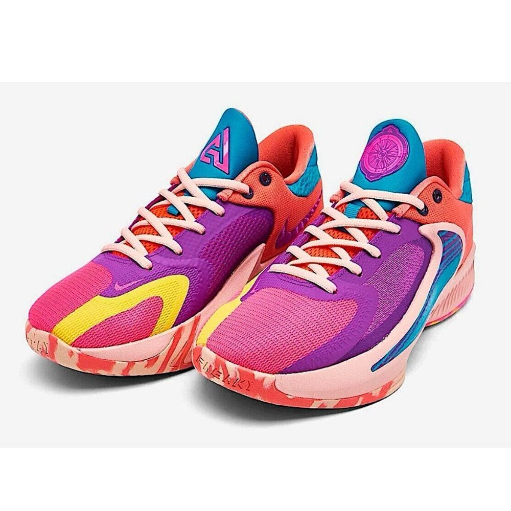 Nike Zoom Freak 4 Barrier Reef Basketball Sneakers Shoes DQ3824-500